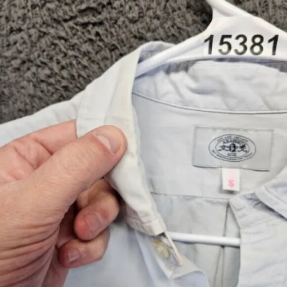 A Bathing Ape Shirt Men Size Small White Plaid Long Sleeves Button Down - Picture 3 of 9